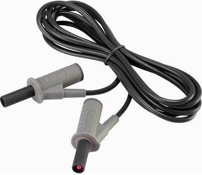 VOLTCRAFT MSB-501 Sicherheits-Messleitung [Lamellenstecker 4 mm - Lamellenstecker 4 mm] 2 m Schwarz (VC-8063435)