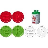 sigel Wertmarken "Pfand", aus Kunststoff, weiß Pfandmarken aus PP, Durchmesser: 25 mm (WM010)