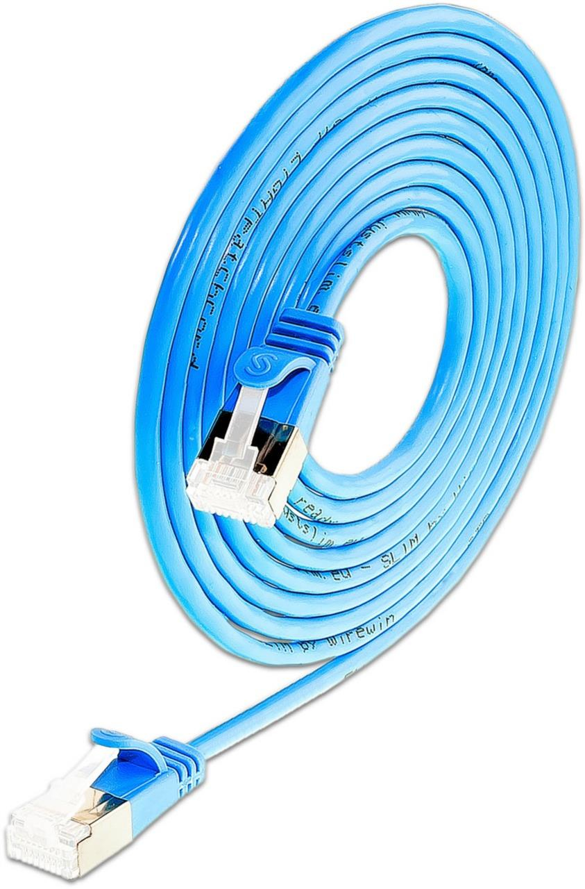 Wirewin SLIM SLIM-LS-K6A 0.1 BL 50 0,1 m U/FTP Netzwerkkabel Orange