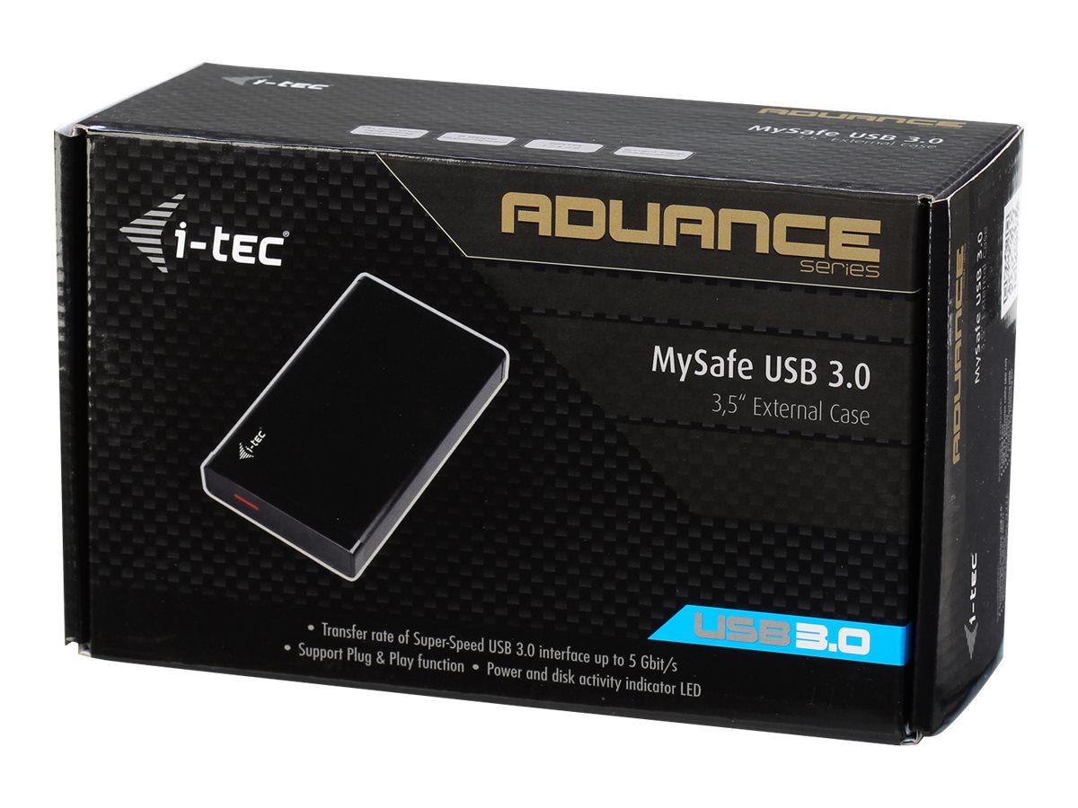 i-tec MySafe Advance Festplattengehäuse 3.5" SATA USB 3.0 Schwarz