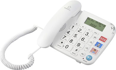 Renkforce RF-DP-400 Schnurgebundenes Seniorentelefon Freisprechen LC-Display Weiß (RF-5239504)