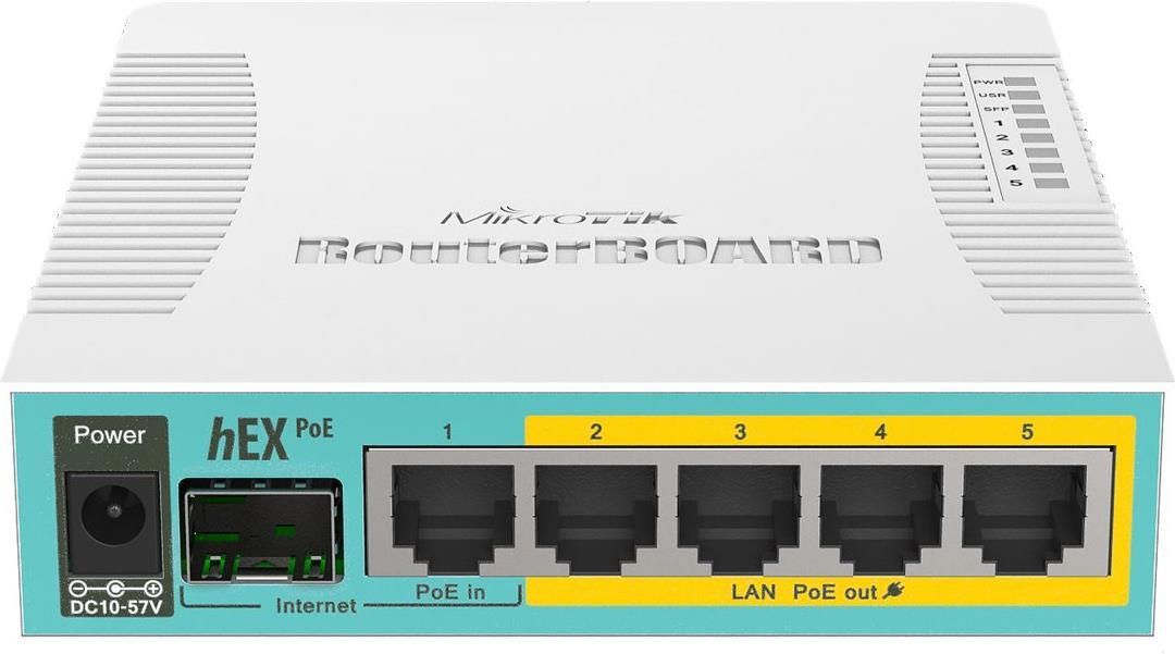 MikroTik RouterBOARD hEX RB960PGS Gigabit Router 5-Port Weiß