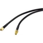 SpeaKa Professional Antennen Verlängerungskabel [1x RP-SMA-Stecker - 1x RP-SMA-Buchse] 1.00 m Schwarz (SP-9226156)