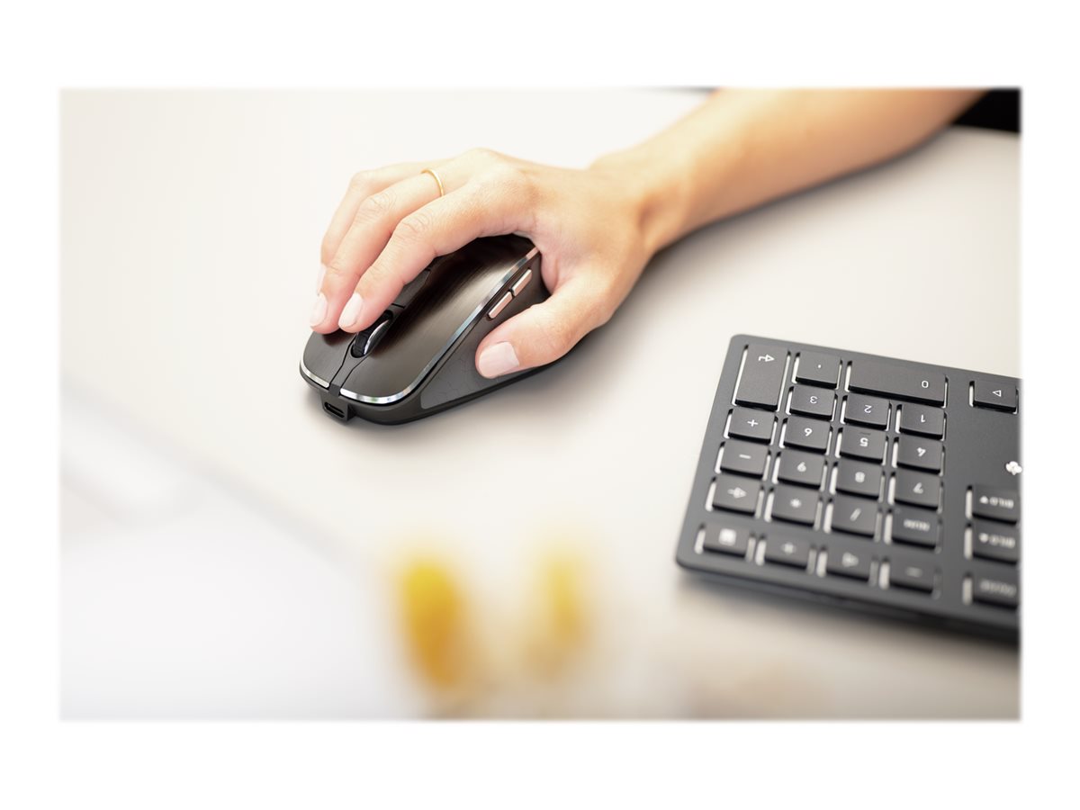 CHERRY DW 9500 SLIM Kabelloses Tastatur-Maus-Set QWERTZ Bluetooth 4.0 2,4 GHz Grau/Schwarz