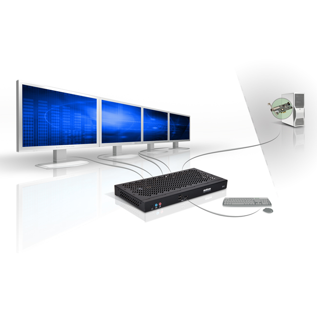 Matrox Extio F2408 KVM-Extender 4x DisplayPort Schwarz
