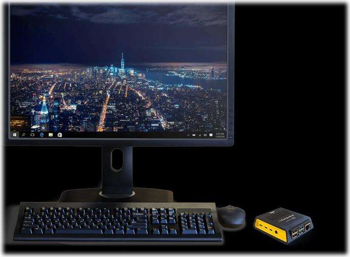 NComputing RX-series RX420 (IGEL) Thin Client BCM2711 1,5 GHz 2 GB RAM Schwarz, Gelb
