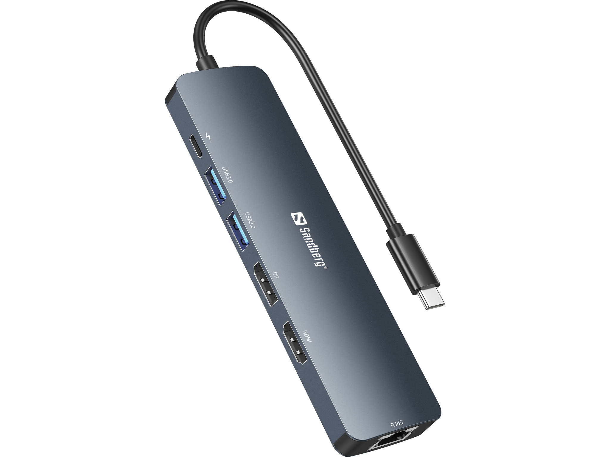 Sandberg 136-43 Dockingstation USB-C HDMI DP 100Mb LAN Grau