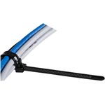 StarTech.com 12cm(5") Reusable Cable Ties, 7mm(1/4") wide, 30mm(1-1/8") Bundle Dia. 22kg(50lb) Tensile Strength, Releasable Nylon Ties, Indoor/Outdoor, 94V-2/UL Listed, 100 Pack, Black (CBMZTRB5BK)