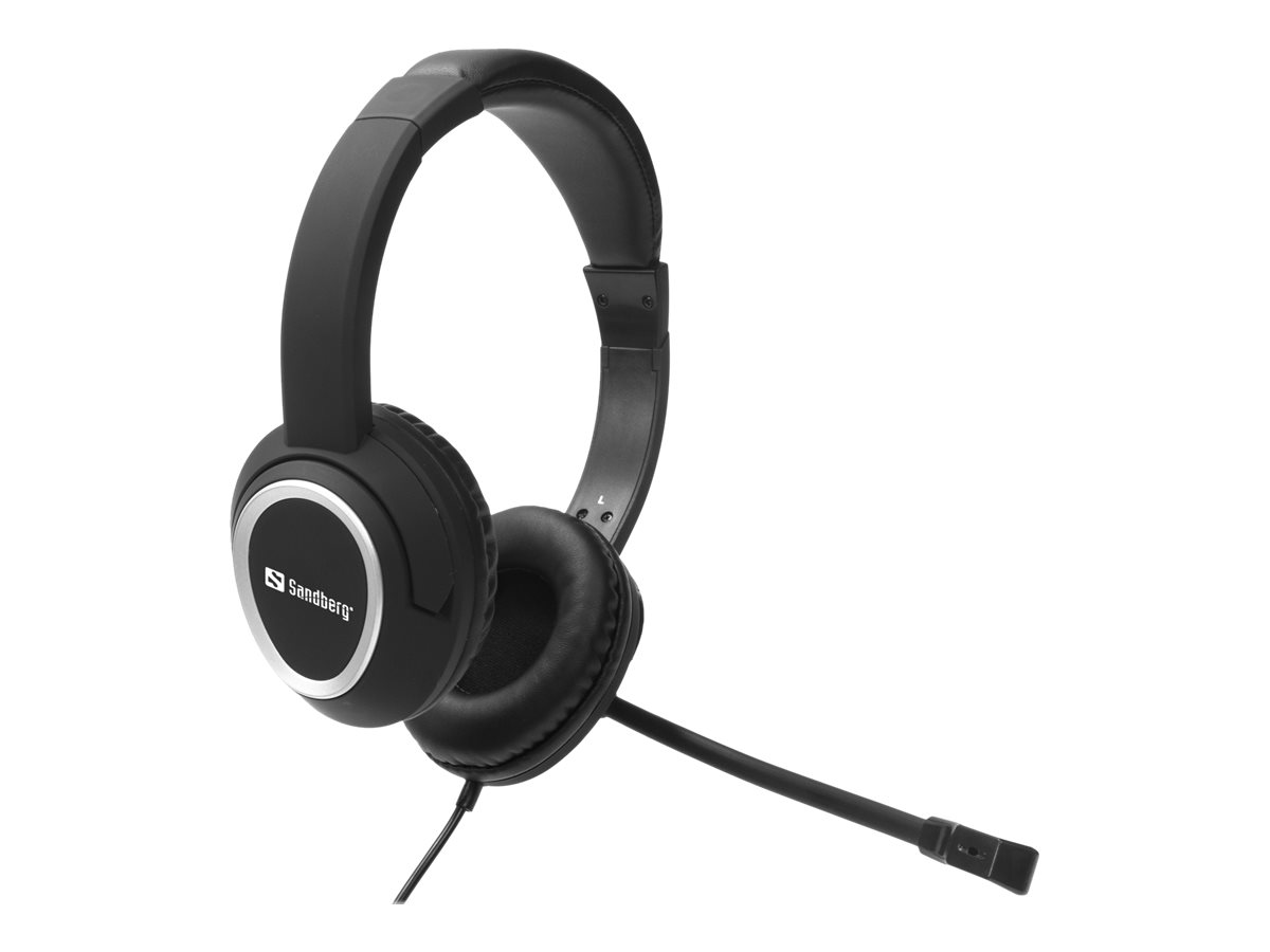 Sandberg 126-16 USB Chat Headset On-Ear Stereo USB-A Schwarz