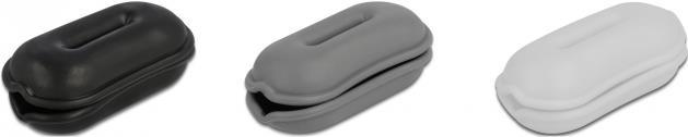 DeLOCK - Spule für Headset für Kabel, Kopfhörer - Grau, Schwarz, weiß (Packung mit 3) (18335)
