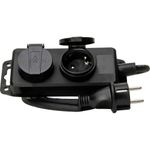 Kopp 223002043 Steckdosenleiste ohne Schalter 2fach Schwarz Schutzkontakt (223002043)