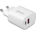 Lindy 20W USB Typ A & C Charger Weiß Indoor (73413)