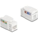Delock Keystone Modul RJ45 Buchse zu LSA Cat.6A UTP 90° werkzeugfrei (90720)