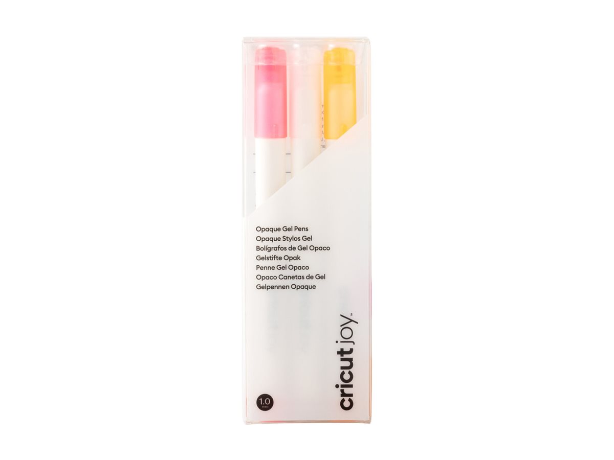 Cricut Joy Gel Stiftset 1,0 mm Weiß, Pink, Orange