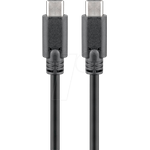 Goobay USB-C™ Kabel USB 3.1 Generation 2, 5A, schwarz, 1 m - USB-C™-Stecker > USB-C™-Stecker (38873)