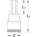 GEDORE Schraubendrehereinsatz 1/2" 140mm Innen-6-kt 10 mm (6158110)