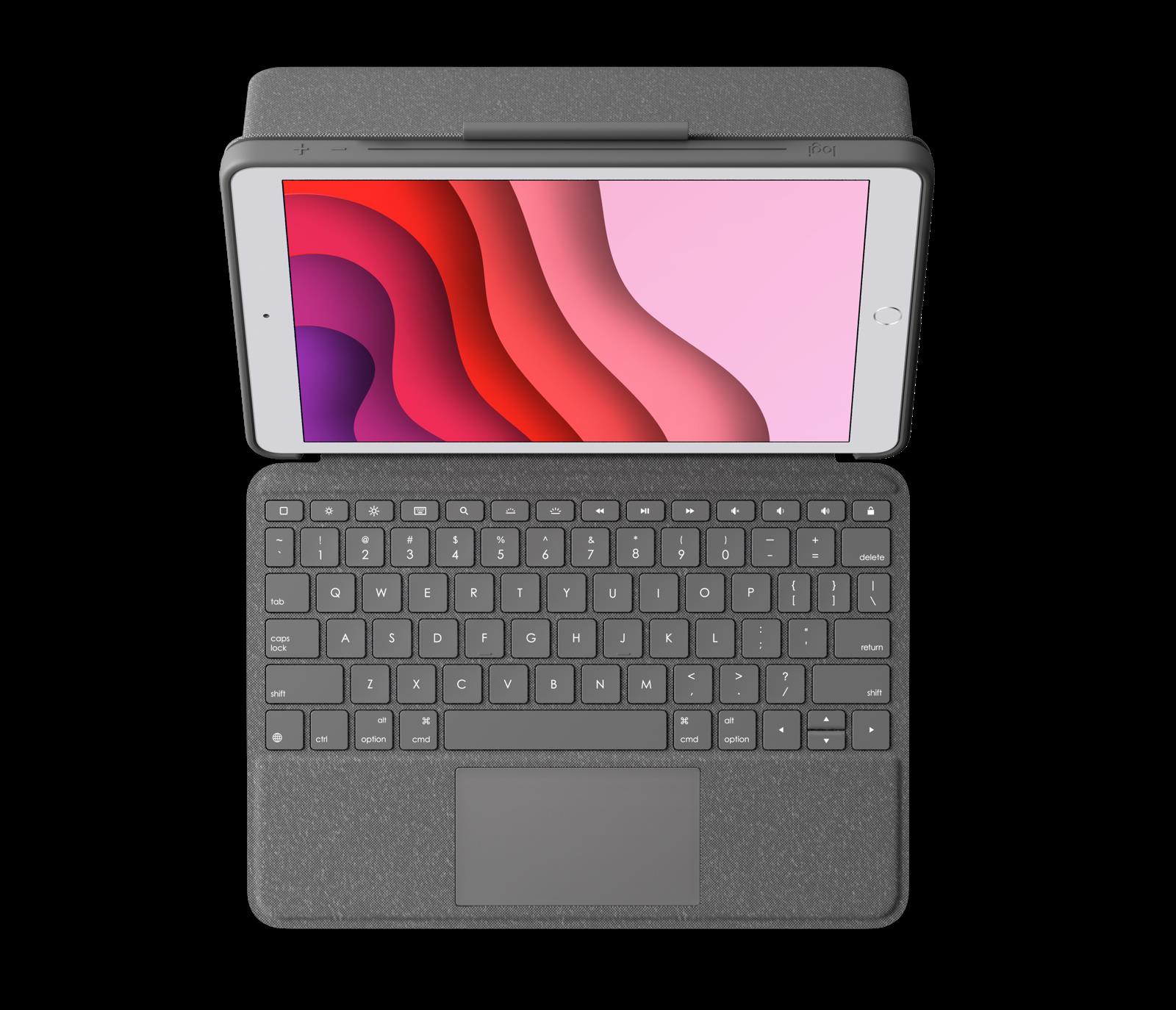 Logitech Combo Touch Tastatur und Foliohülle mit Trackpad für iPad (7. Generation) 10,2" QWERTZ Graphite