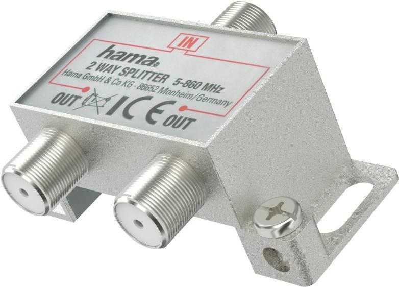 Hama Classic Line Breitband-Kabelverteiler, 2-fach (00305095)