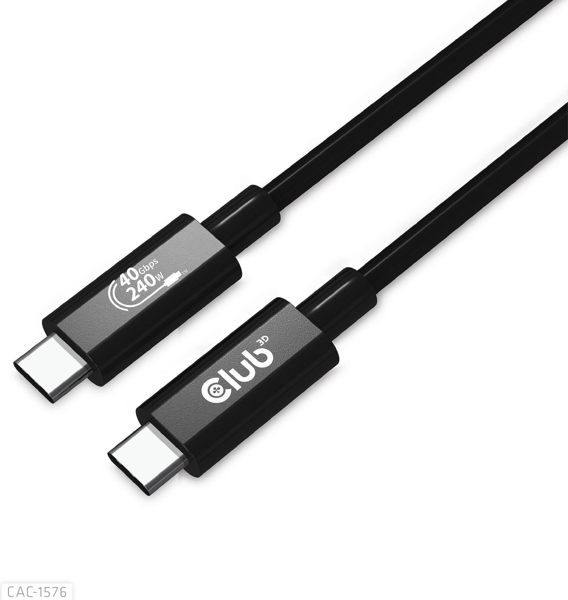 Club 3D USB-Kabel USB-C (M) zu USB-C (M) (CAC-1576)