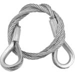 EUROLITE Stahlseil 600x3mm silber mit Kausche (5801048F)