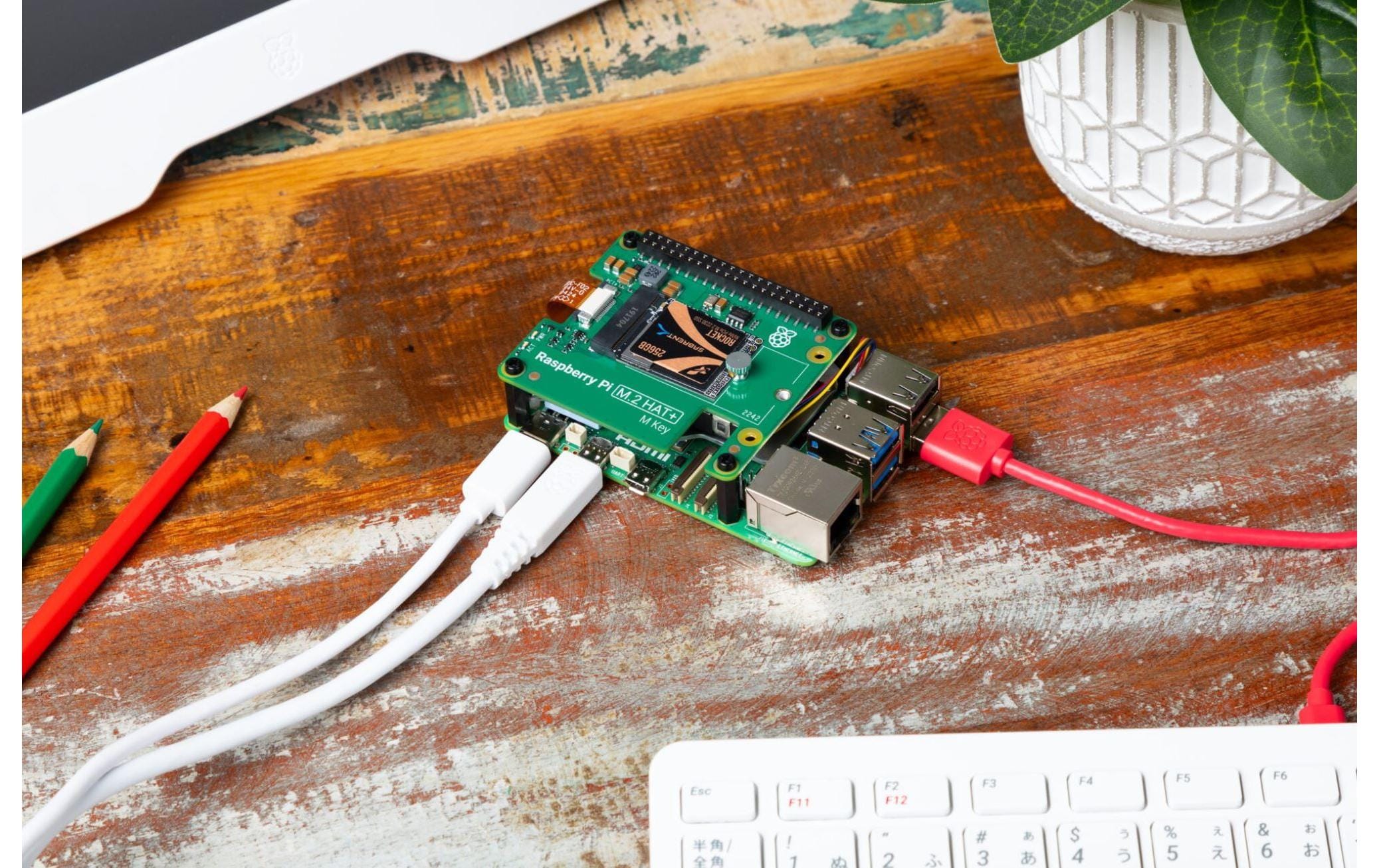 Raspberry Pi M.2 HAT+ Erweiterungsplatine für Raspberry Pi 5 Grün
