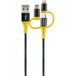Schwaiger WKUU310 511 USB Kabel 1,2 m USB A Micro-USB B/Lightning Schwarz - Gelb (WKUU310511)