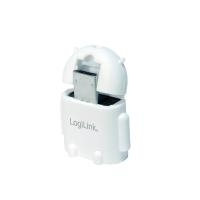 Adapter USB 2.0 Micro B Stecker an A Buchse OTG, weiß, LogiLink® [AA0063] (AA0063)