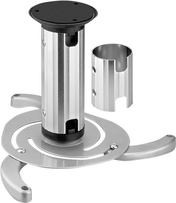 WENTRONIC Goobay BeamerFlex, Silber - zweistufig verstellbarer Deckenhalter für Projektoren (51905)
