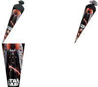 ROTH Motiv-Schultüte "Star Wars", eckig, 850 mm Lizenz-Schultüte, Tüllverschluss und Folie, mit stabiler - 1 Stück (678895)