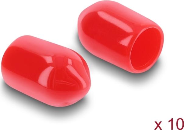 Delock Staubschutz für SMA Buchse 10 Stück Silikon rot (60912)