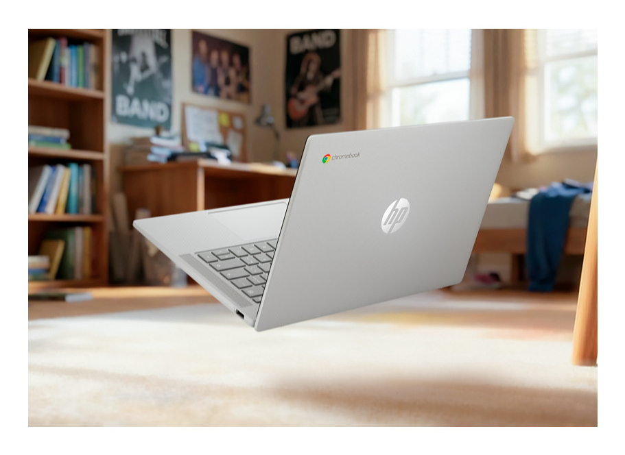 HP Chromebook 14a-nm0112ng 14" Notebook, MediaTek Kompanio 540, 8 GB RAM, 128 GB SSD, ChromeOS, Silber