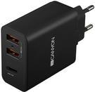 Canyon Ladegerät 2xUSB-A + USB-C 2.4A/30W black retail (CNE-CHA08B)