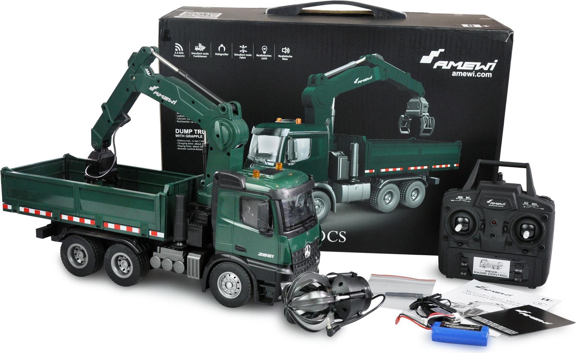 Amewi Arocs RC Muldenkipper 1:14 Grün