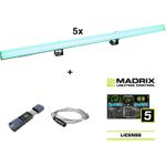EUROLITE Set 5x LED PR-100/32 Pixel DMX Rail + Madrix Software (20000909)