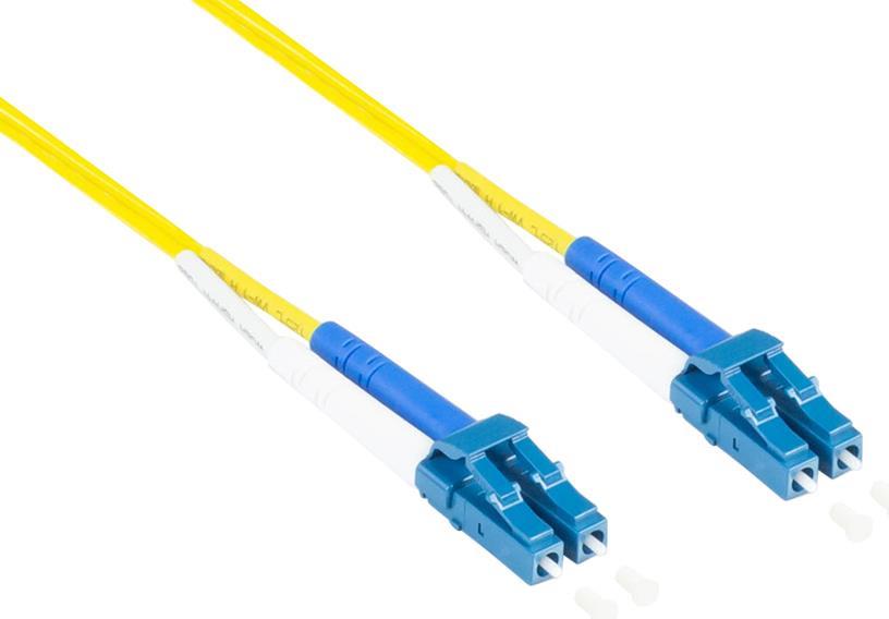 Alcasa LW-9075LC Glasfaserkabel 7,5 m 2x LC OS2 Gelb (LW-9075LC)