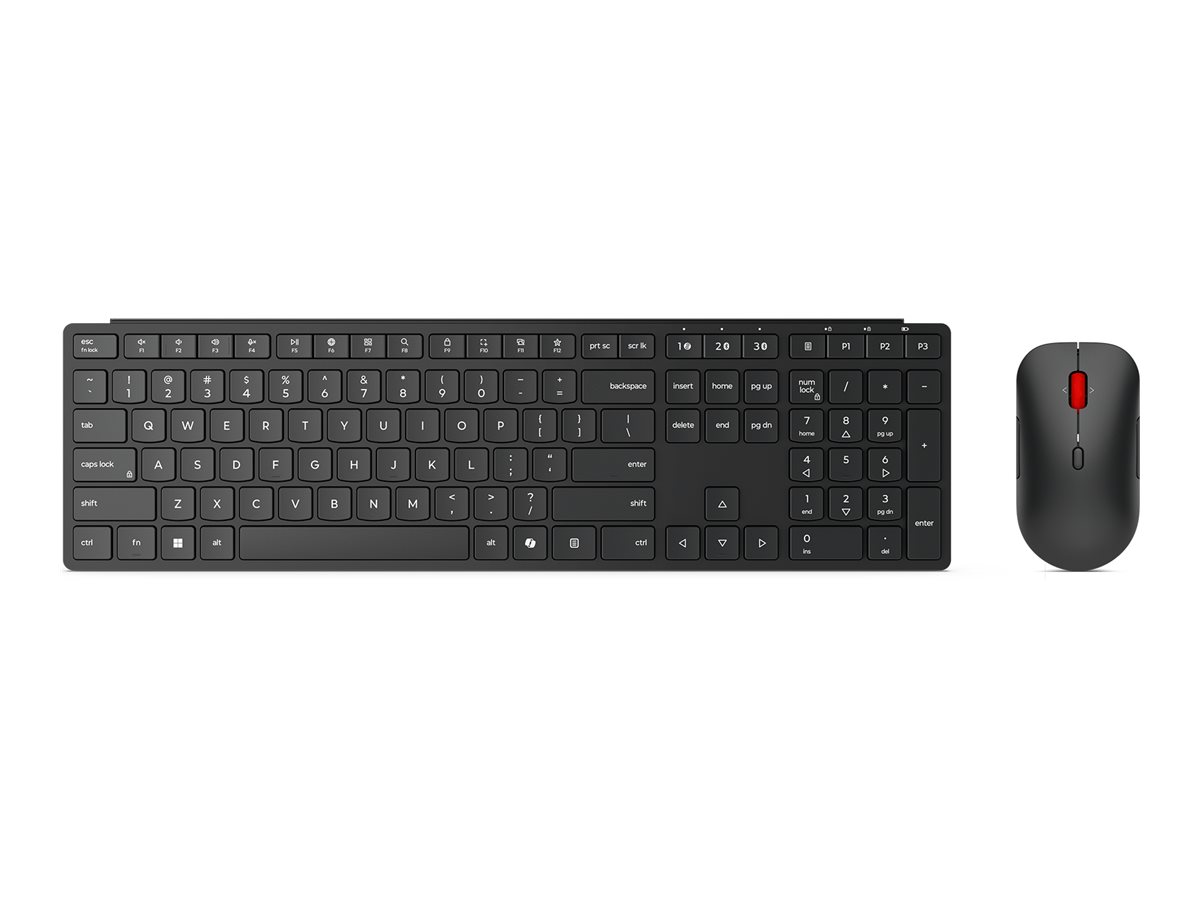 Lenovo Pro Combo 6000 Tastatur-und-Maus-Set QWERTZ Deutsch Finsternis schwarz
