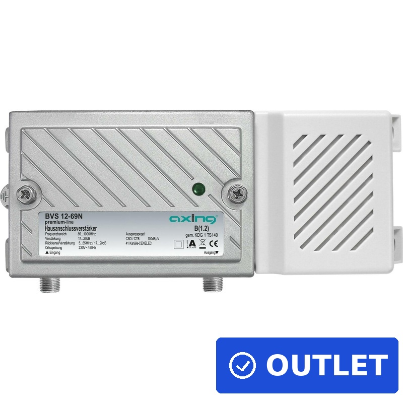 Axing BVS 12-69N. Stecker: F. Energiequelle: AC, Stromverbrauch (in Betrieb): 6 W, Eingangsspannung: 230 V. Breite: 192 mm, Tiefe: 40 mm, Höhe: 89 mm (BVS01269N) (B-Ware)
