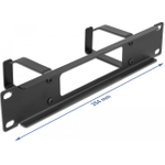 Delock 25,40cm (10") Kabelmanagement Rangierpanel mit Öffnung und 2 Bügeln 1 HE schwarz (66654)