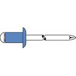 GESIPA Blindniet Stahl/Stahl 4x8mm dxl f.2,5-4,5mm GESIPA Flachrundkopf (6310443)