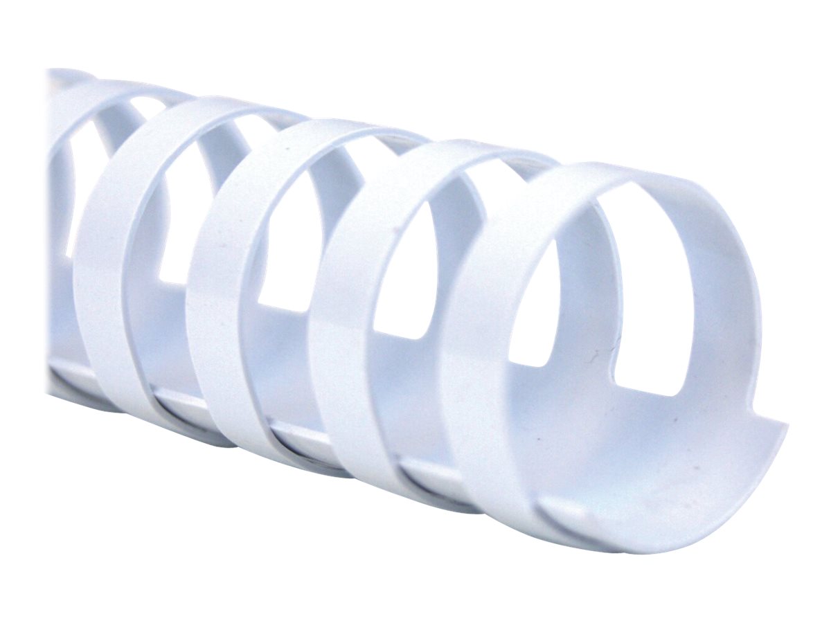 GBC CombBind 19 mm 21 Ringe Bindekamm DIN A4 165 Blatt 100 Stück Weiß