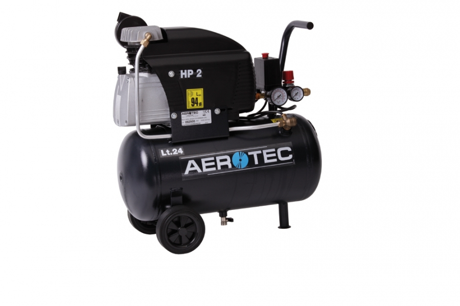 AeroTEC Kompressor 220-24FC Kolbenkompressor 1500 W 210 l/min 8 bar 24 l Schwarz