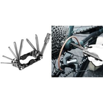 LogiLink Fahrrad-Multifunktionswerkzeug, 9-teilig Mini-Klappwerkzeug für Fahrräder, bestehend aus: - 1 Stück (WZ0071)