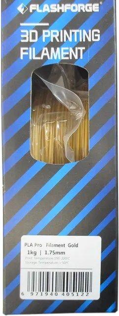 PLA 1,75mm Gold 1kg Flashforge 3D Filament Flashforge (90006834001)