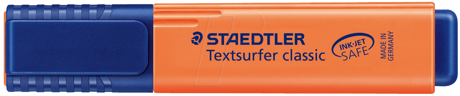 STAEDTLER Textmarker "Textsurfer Classic", orange Strichstärke: 1,0 - 5,0 mm, Keilspitze, lichtbeständig (364-4)