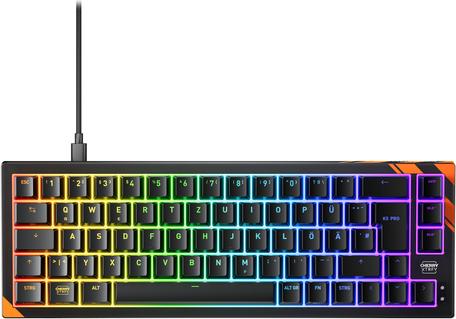 Cherry K5 Pro TMR Compact Gaming Tastatur QWERTZ DE Schwarz Orange RGB (G8E-24200LACADE-2)