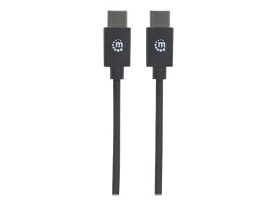 Manhattan USB-C zu USB-C Kabel USB 2.0 480 Mbit/s 3 A 2 m Schwarz
