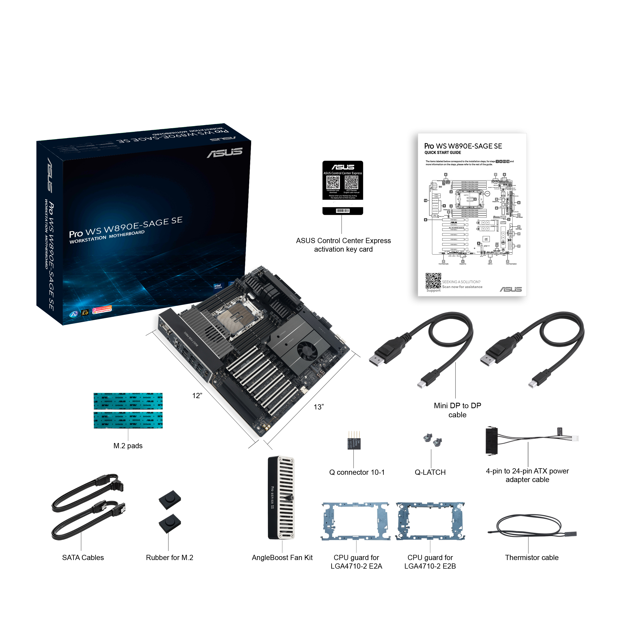 ASUS Pro WS W890E-SAGE SE E-ATX Intel W890 LGA4710-2 Schwarz
