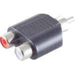 shiverpeaks BASIC-S Audioadapter Cinchstecker - 2 x Cinchkupplung, mono, schwarz, im Polybeutel mit (BS57035)