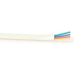 ACT Modular flatcable 6 conductors white. Conductors: 6 Modular cable 6c white 100m (TD606W)
