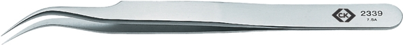 C.K Tools Pinzette, Präzisionspinzette, Fein/Gebogen, 110mm (T2339)